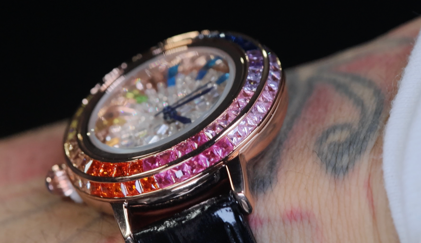 Rainbow Diamond Watch | Womens Rainbow Diamond Watch