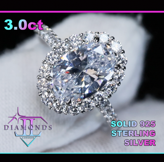 Womens Oval Cut Diamond Ring