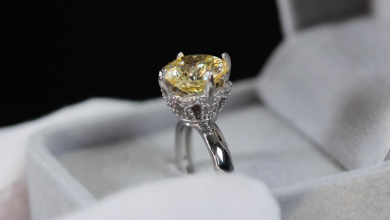 Womens Big Yellow Diamond Ring