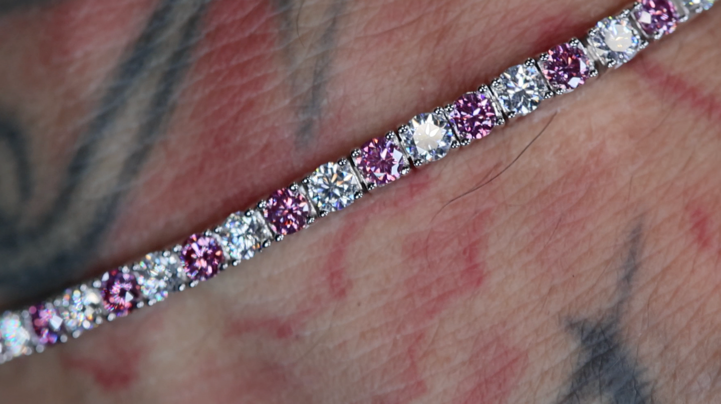 Womens Moissanite Diamond Tennis Bracelet