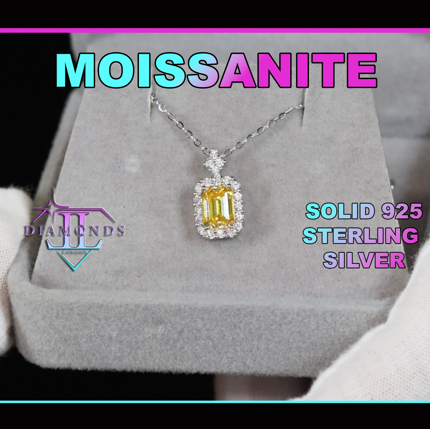 Yellow Moissanite Diamond Pendant