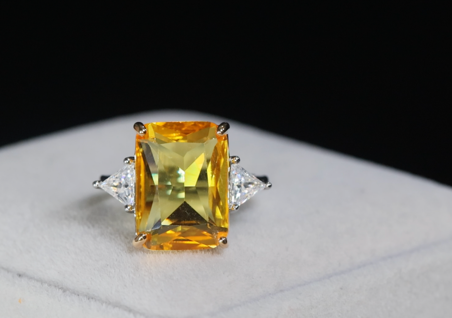 Yellow Radiant Diamond Ring