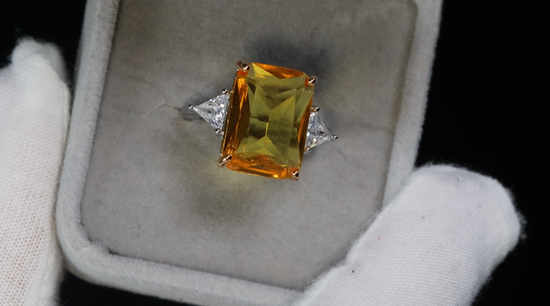 Yellow Radiant Diamond Ring