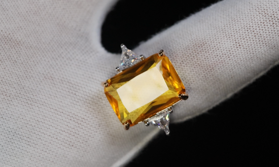 Yellow Radiant Diamond Ring
