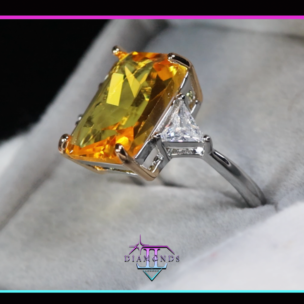 Yellow Radiant Diamond Ring