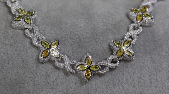 Men's Yellow Diamond Iced Out Chain