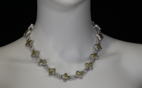 Men's Yellow Diamond Necklace