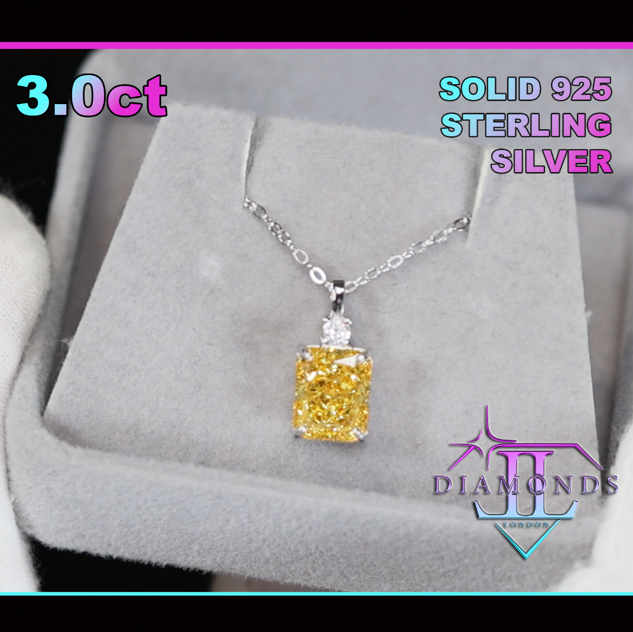 Yellow lab diamond pendant