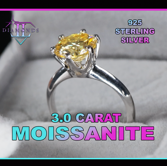 Yellow Moissanite Diamond Ring