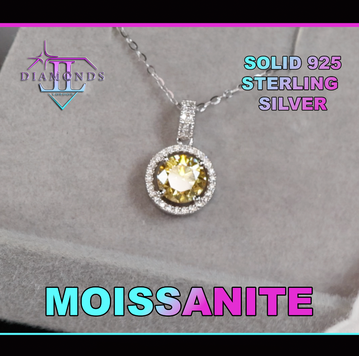 Yellow Moissanite Pendant