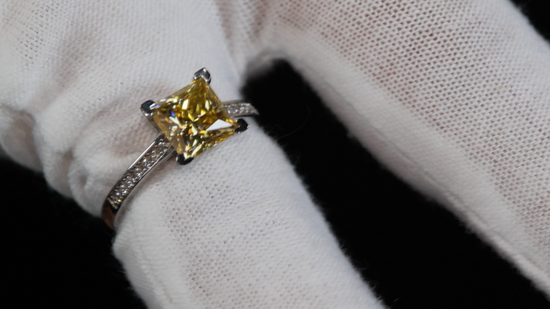 Yellow Moissanite Ring