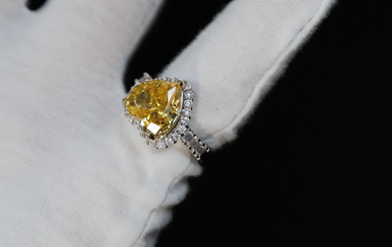 Yellow Diamond Heart Ring