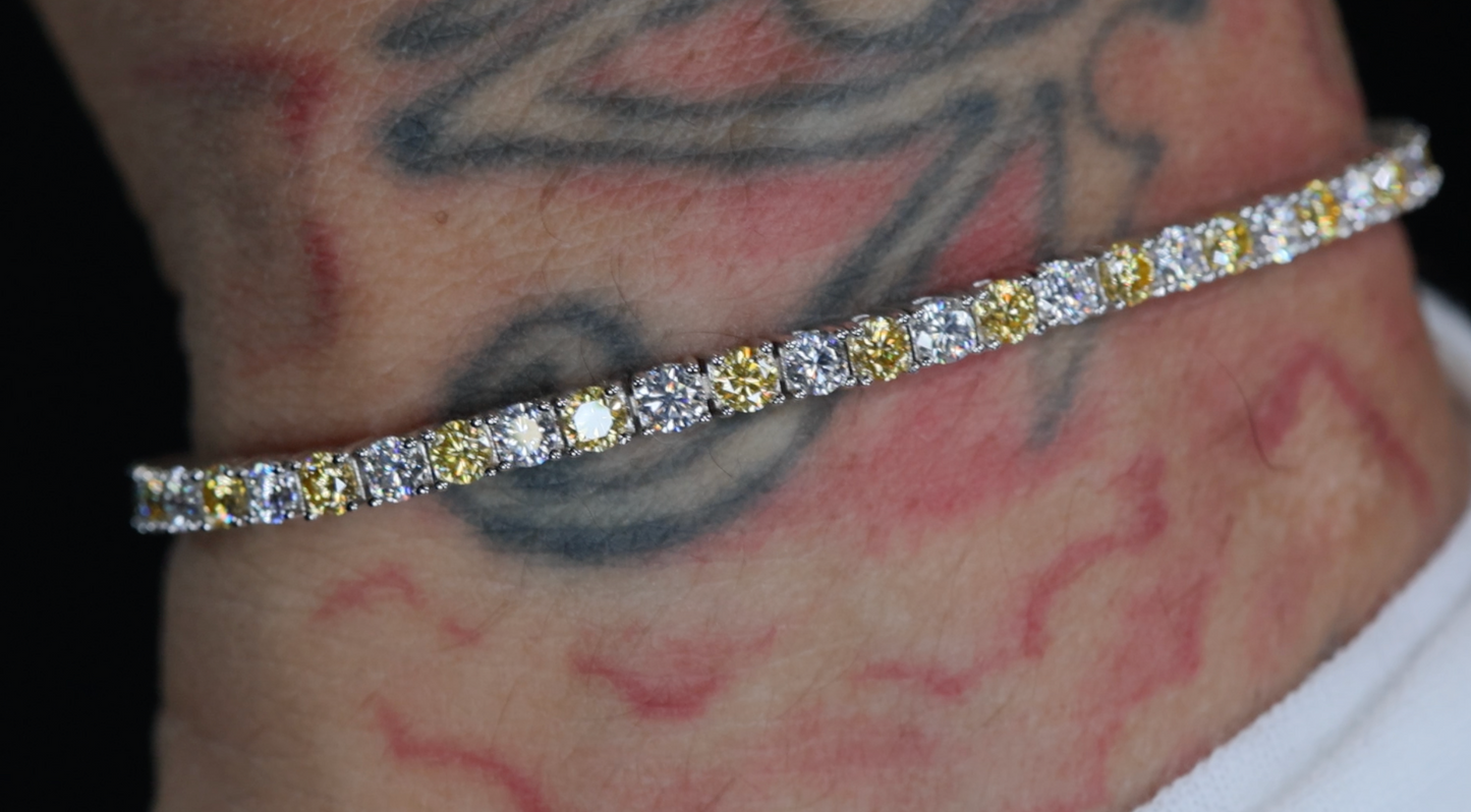 Yellow Diamond Tennis Bracelet