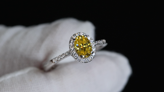 Yellow Moissanite Ring