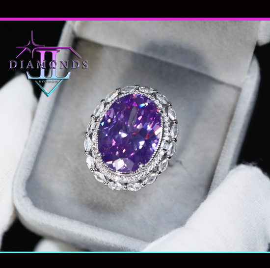 Big Purple Diamond Ring