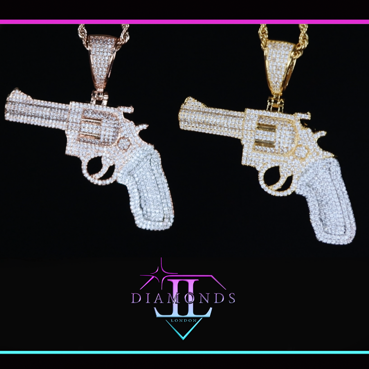 Diamond Gun Pendant