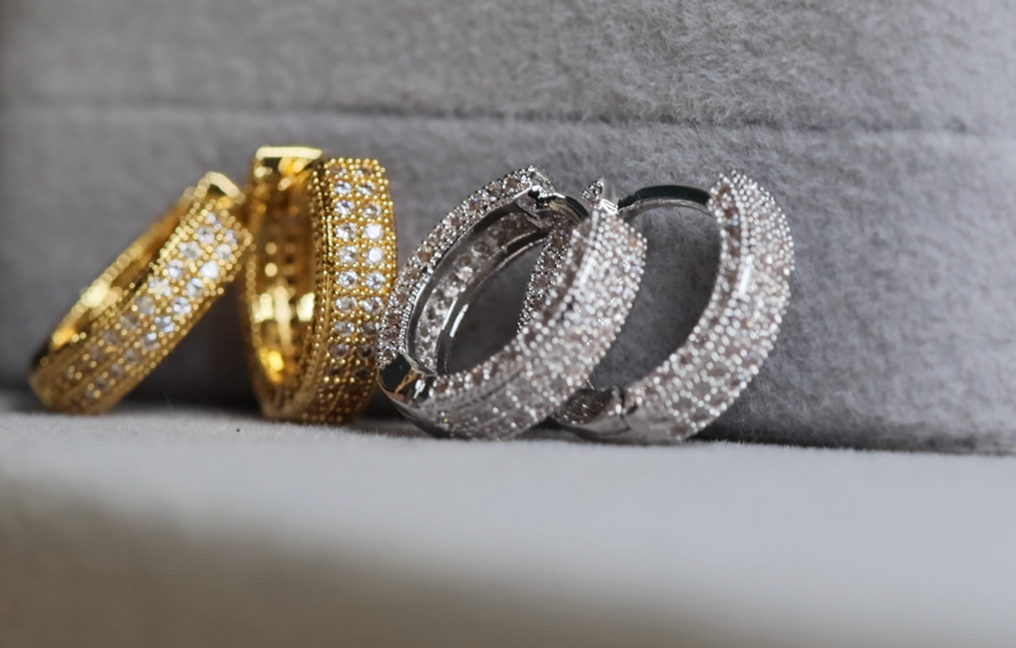Iced Out Hoop Earrings