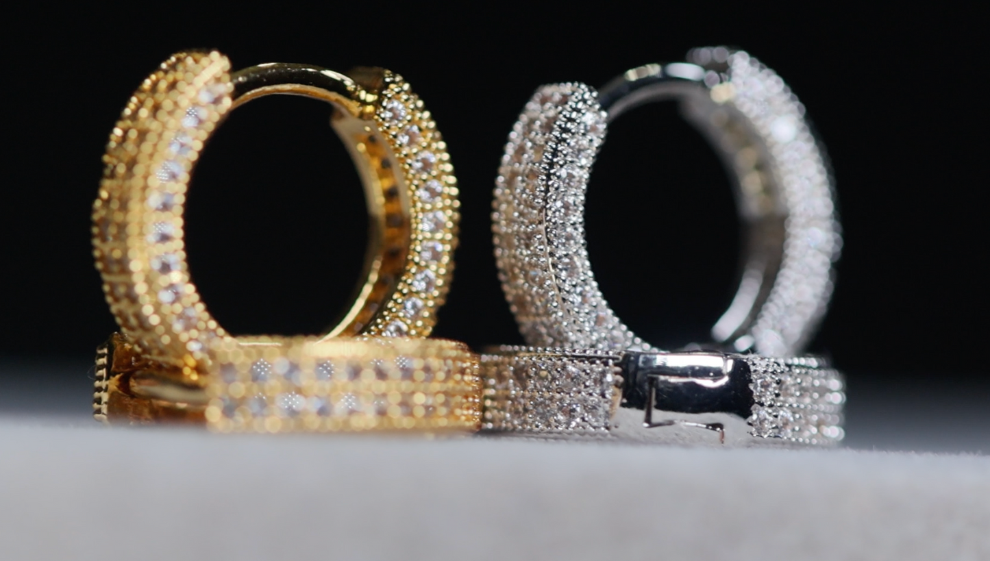 Iced Out Hoop Earrings