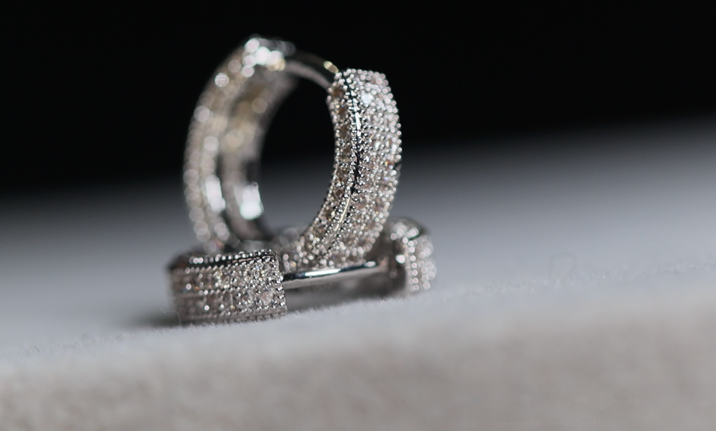 Iced Out Hoop Earrings