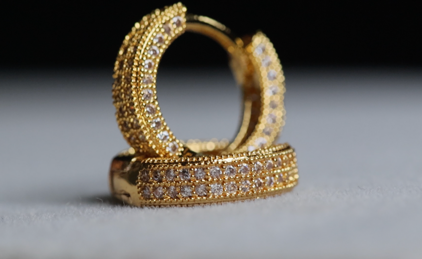 Iced Out Hoop Earrings
