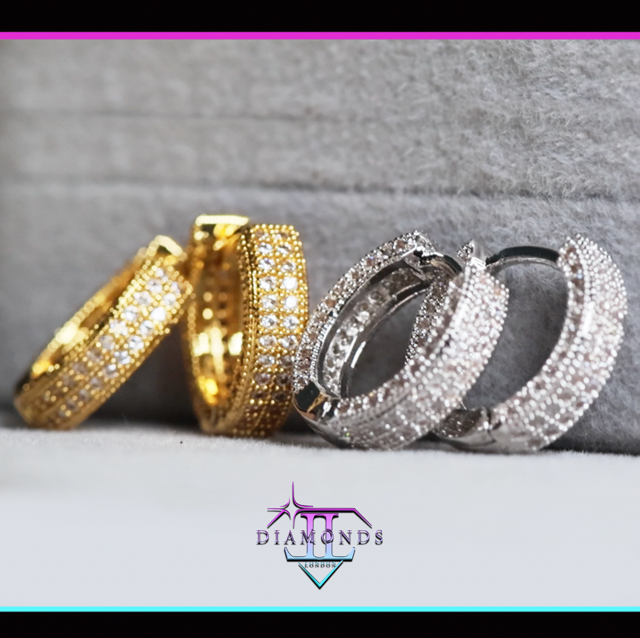 Iced Out Hoop Earrings