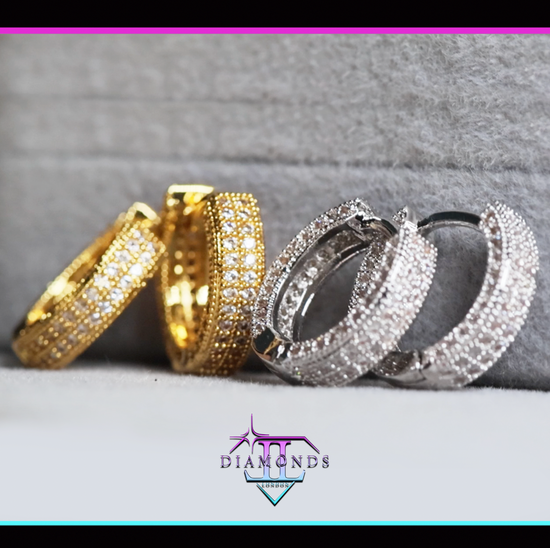 Iced Out Hoop Earrings