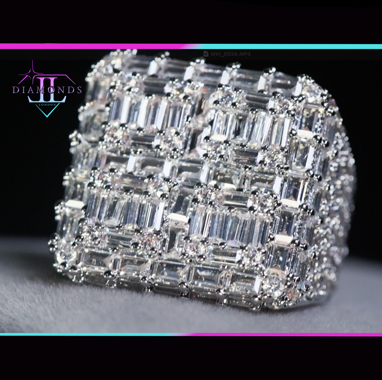 Mens Big Baguette Diamond Ring