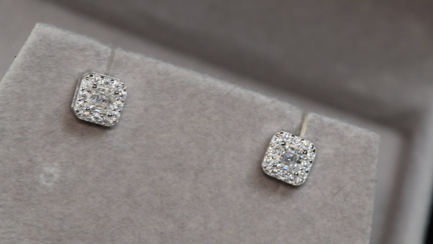 Moissanite Ear Studs