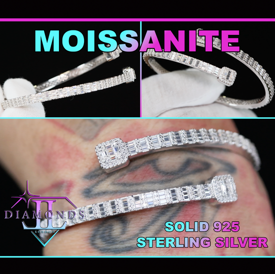 Moissanite Baguette Diamond Bracelet