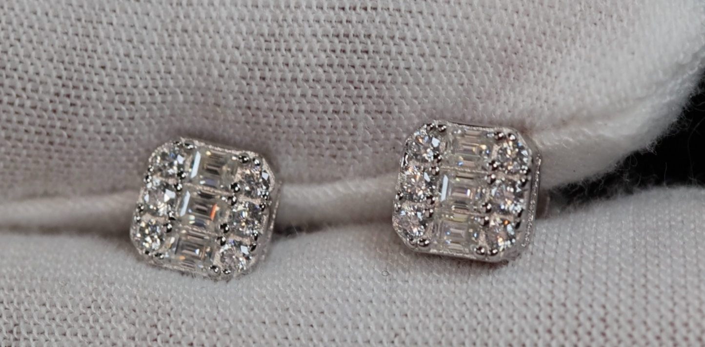 Moissanite Ear Studs