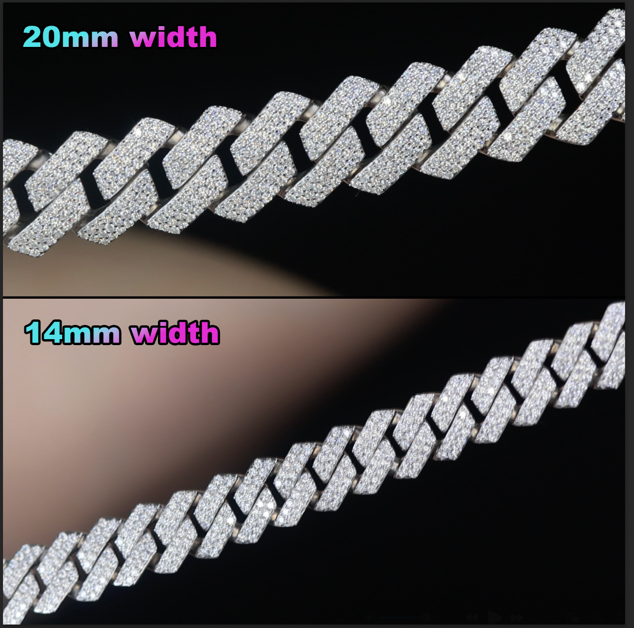 Big Moissanite Cuban Chain