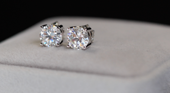 4.0ct Diamond Ear Studs | Moissanite Diamond Ear Studs