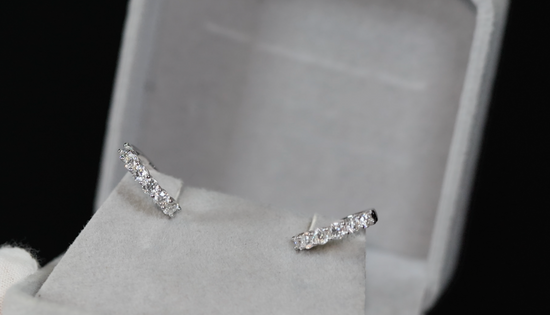 Moissanite Diamond Hoop Earrings 