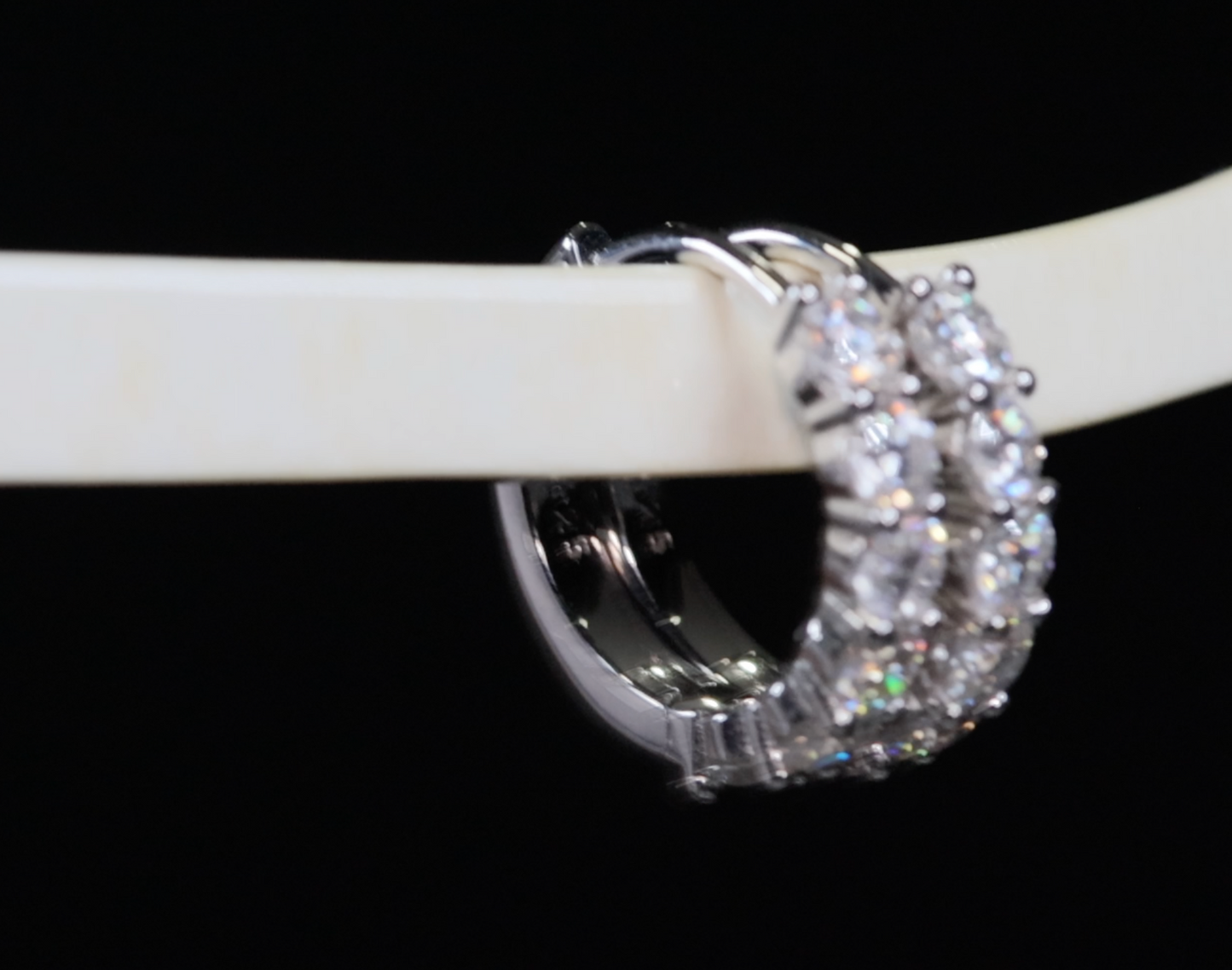 Moissanite Hoop Earrings 