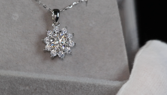 Moissanite Pendant | Diamond Snowflake Pendant | Moissanite Diamond Pendant