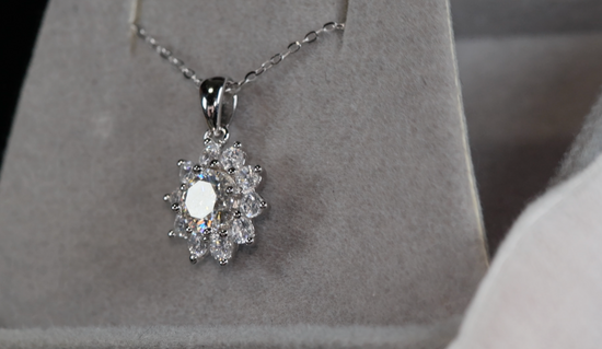 Moissanite Diamond Snowflake Pendant