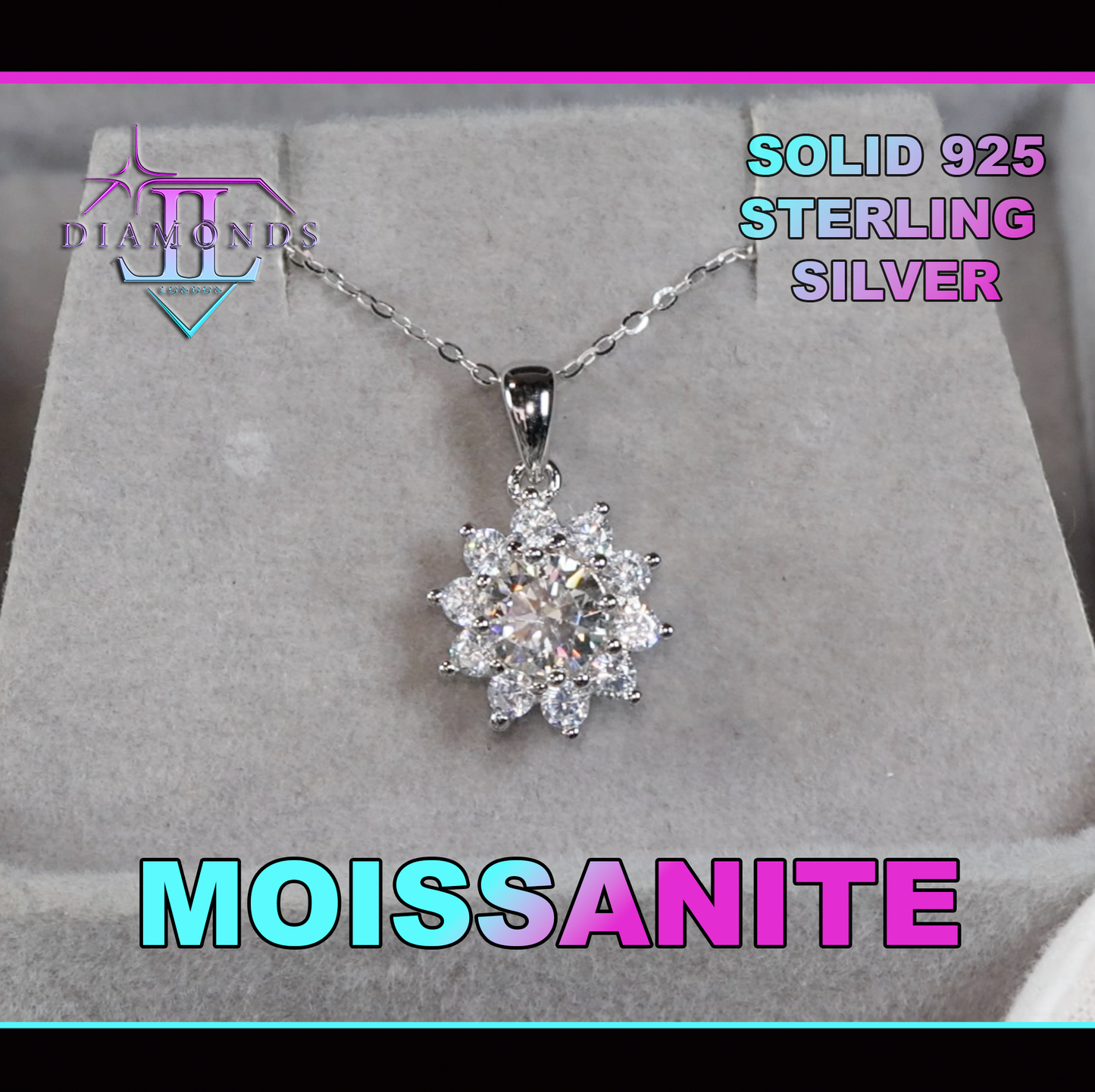 Moissanite Diamond Snowflake Pendant