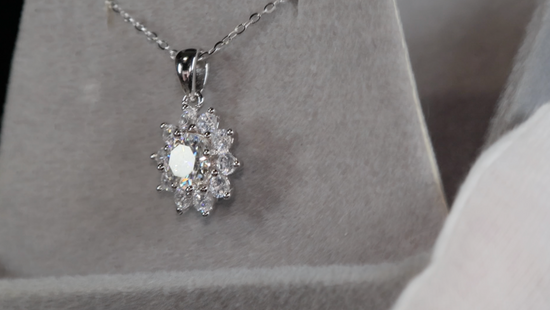 Moissanite Pendant | Diamond Snowflake Pendant | Moissanite Diamond Pendant