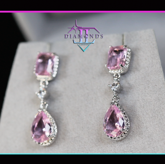 Pink Lab Diamond Earrings