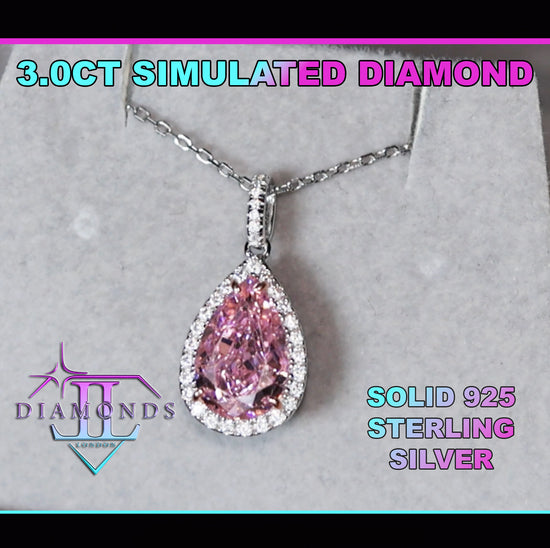 Pink Pear Cut Diamond Pendant