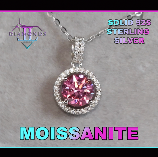 Pink Moissanite Diamond Pendant