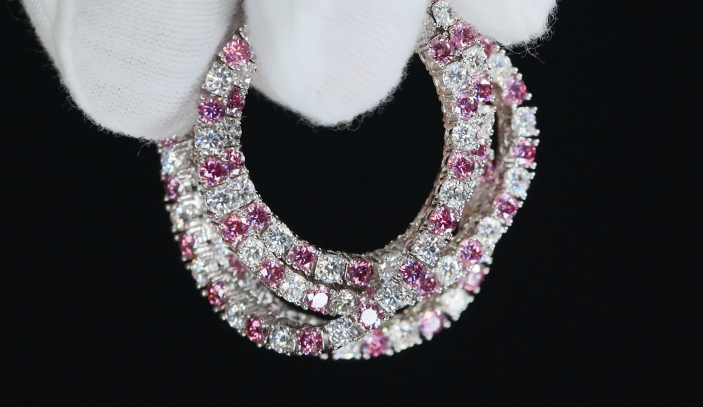 pink diamond necklace