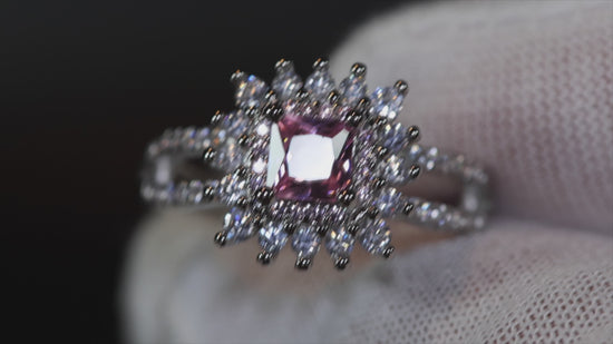 Load and play video in Gallery viewer, pink diamond ring
