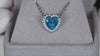 Blue Diamond Heart Pendant