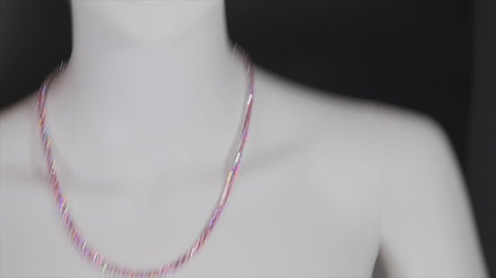 Load and play video in Gallery viewer, Pink Diamond Tennis Necklace
