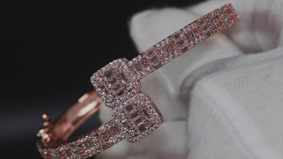 Load and play video in Gallery viewer, Iced Out Rose Gold Bracelet
