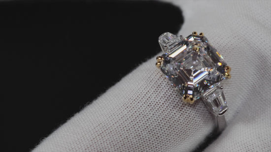 Load and play video in Gallery viewer, Asscher Diamond Ring
