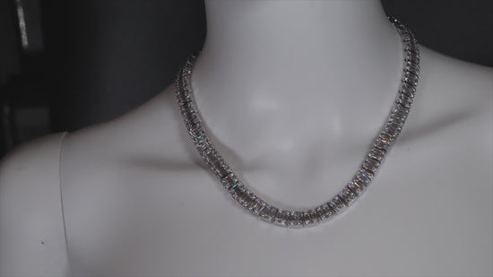 Load and play video in Gallery viewer, Baguette Diamond Tennis Chain
