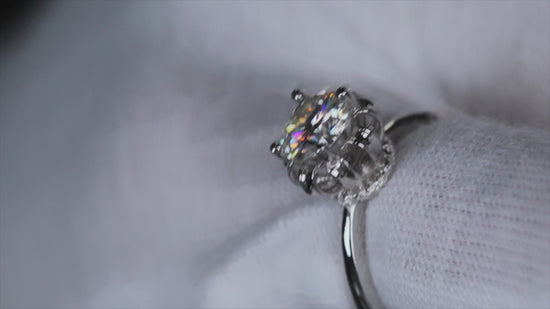 Load and play video in Gallery viewer, Engagement Ring | Moissanite Ring For Women | Lab Grown Diamond Engagement Ring
