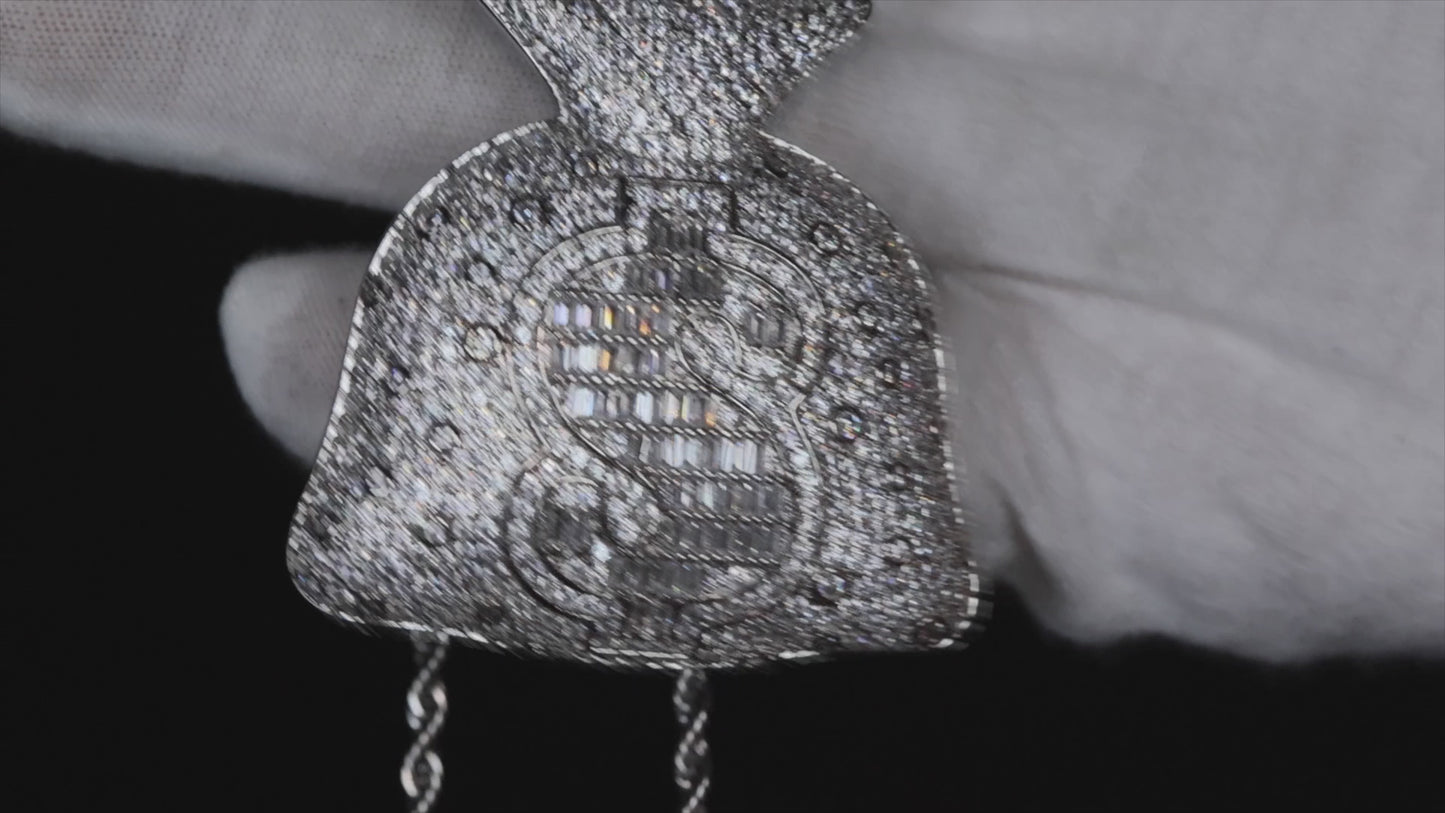 Load and play video in Gallery viewer, diamond money bag pendant
